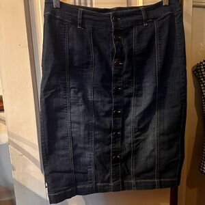 Pencil denim skirt